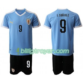 Billige Fotballdrakter Uruguay Luis Suarez 9 Barn Hjemmedraktsett 2019/20 Kortermet